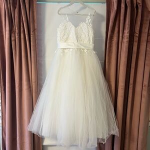 Little Girl’s Custom flower girl / communion tulle and lace dress